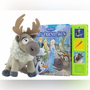 DISNEY - Kids Frozen Sven Plush Toy and Book Set - NWT